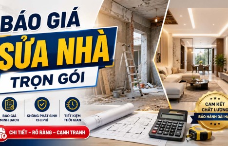 Báo Giá Sửa Nhà Trọn Gói Hà Nội 2026 — Bảng Giá Chi Tiết Theo M², Miễn Phí Thiết Kế
